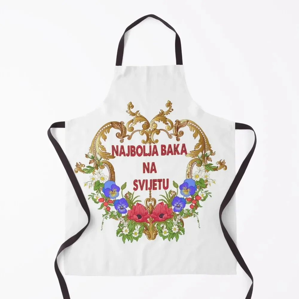 

Balkan grandma grandmother granny funny mothers day family cute vintage mama cool retro mother Apron Customizable Woman Apron