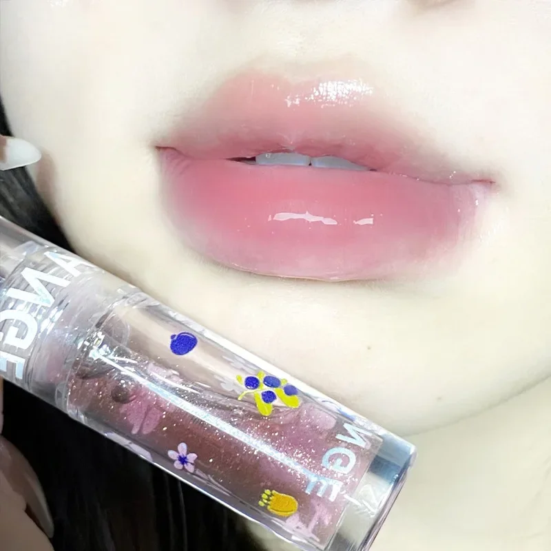 Lucidalabbra a specchio luccicante Lucidalabbra glitter Olio per labbra trasparente Idratante a lunga durata Rossetto trasparente Trucco Cosmetici per la cura della pelle