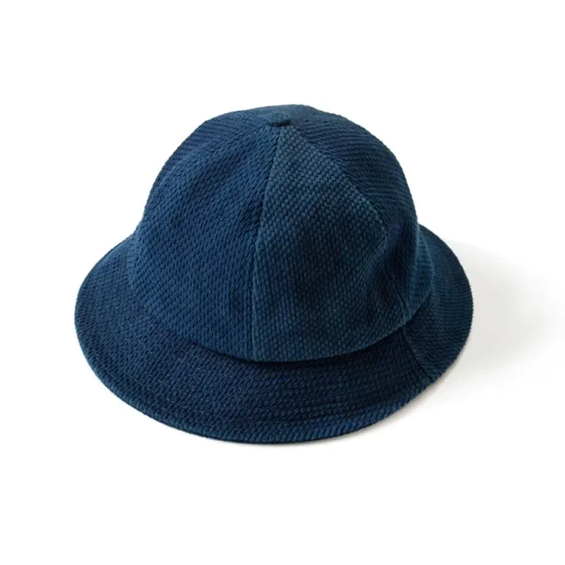 Japan Style Blue Dyed Kendo Cloth Basin Hat Japanese Men\'s and Women\'s Cotton One Size Casual Dome Fisherman Bucket Hats