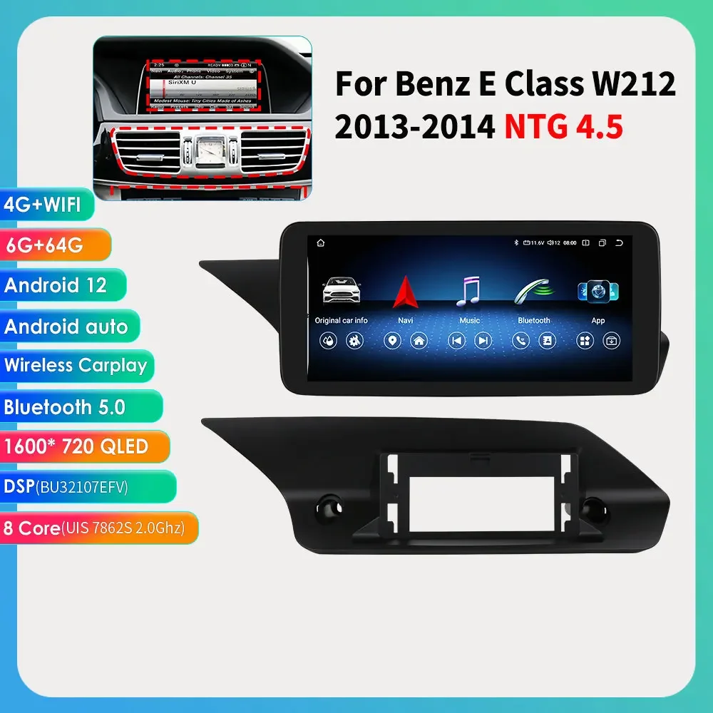 10.33'' Android autoradio voor Mercedes Benz W212 NTG 4.0 4.5 5.0 2009-2016 E-Klasse E200 E230 E260 E300 S212 Carplay 4G Bluetooth