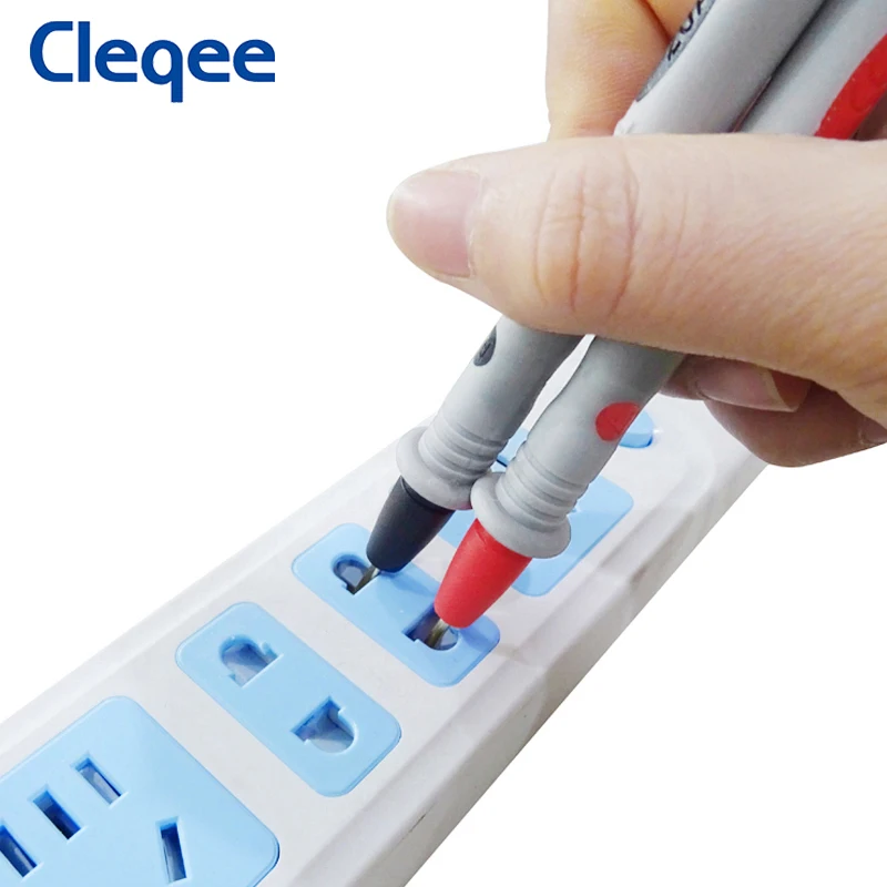 Cleqee P507D 11PCS Multimeter Test Leads Kit 4mm Banana Plug Alligator Clip Automotive Test Hook Wire Piercing Probe Tweezer