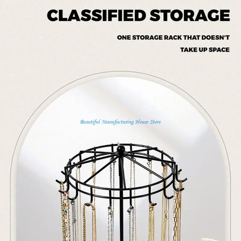 

E56A Multipurpose Rotating Jewelry Showcase Stand Removable Metal Acrylic Holder