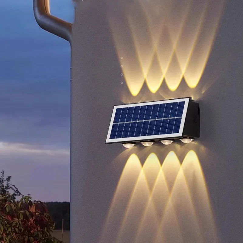 أضواء الطاقة الشمسية في الهواء الطلق Led مصباح الجدار بالطاقة الشمسية، مصباح الجدار في الهواء الطلق للحديقة، مدخل الفيلا، الفناء، الجدار الخارجي، الشرفة #4