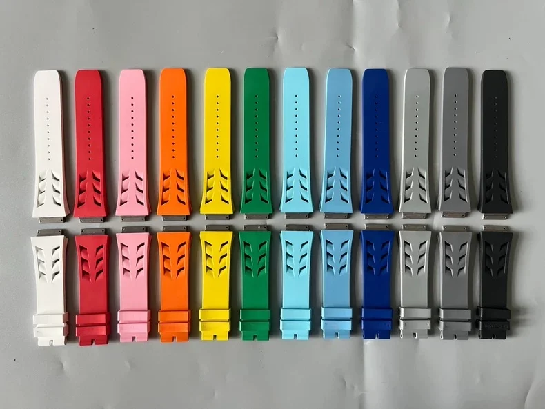 TOP FKM Watch Strap S M L for Richard RM67 Soft Fluororubber Watch Strap