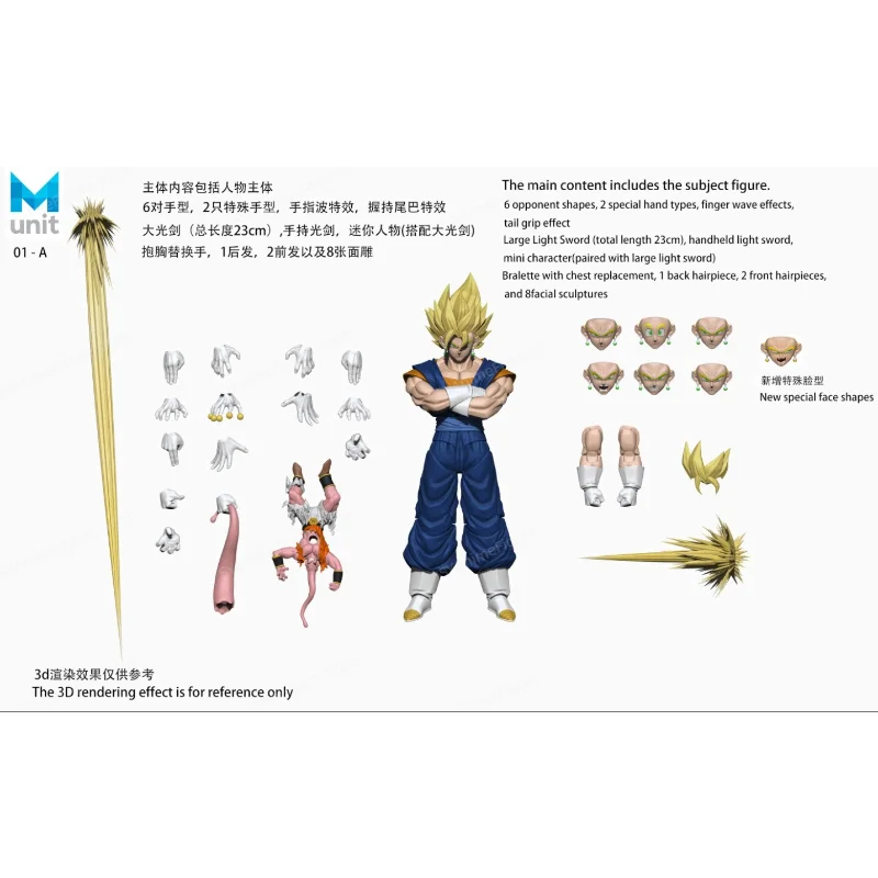 Mu-unit Ghost Face Nightcrawler More Possibilities Dragon Ball Vegito MU01-A B&04 A B Action Figures Collection Gift