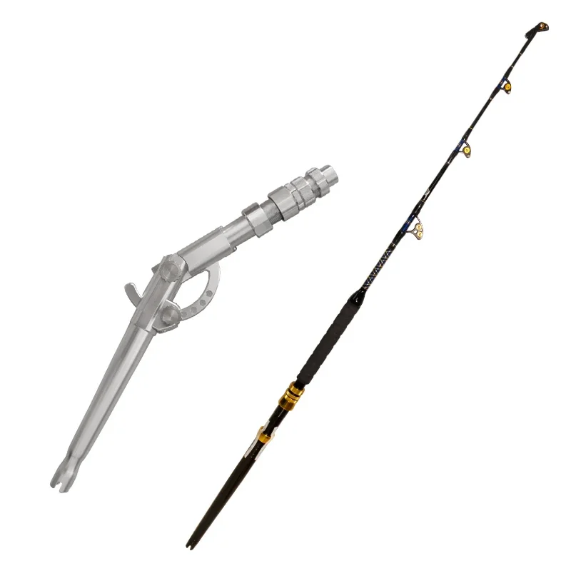 

5.6-inch Deep-sea Fishing Rod Size 4# 7fold Towing Aluminum Alloy Straight and Curved Combination Handle