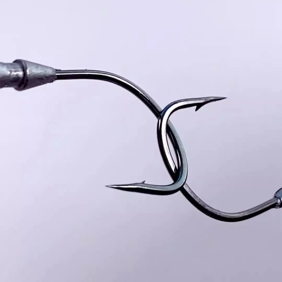 Fishing Worm Hook Lock Lure Hide Soft Bait Fishhooks High Carbon Steel Hooks with Lead Weight Lot 10 Pieces SALE