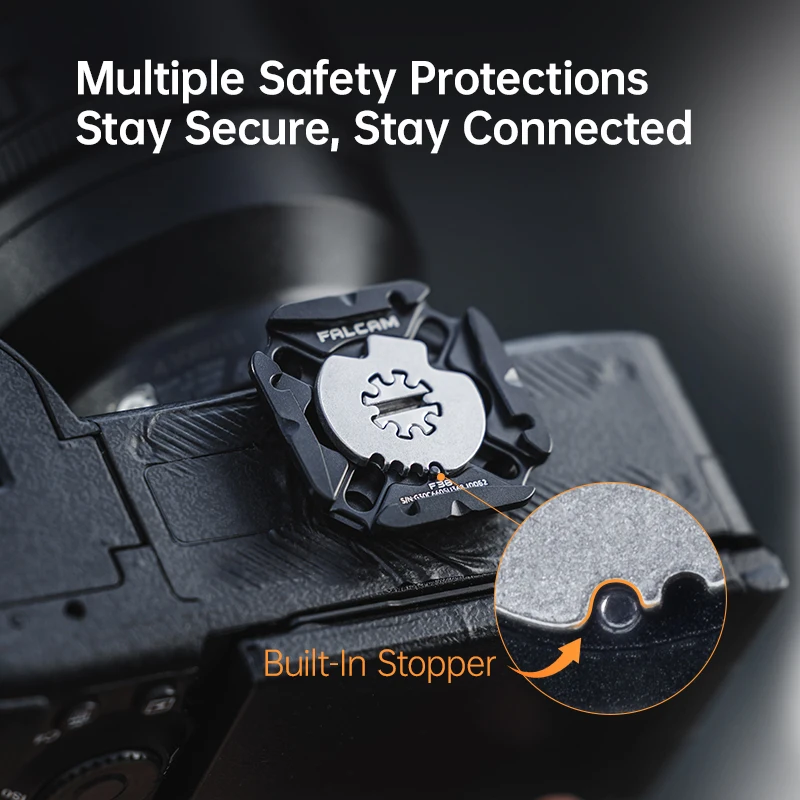 Falcam Official New F38 Safety Lock Quick Release Kit Super anti slip with Backpack shoulder strap hanging ears Multi interface