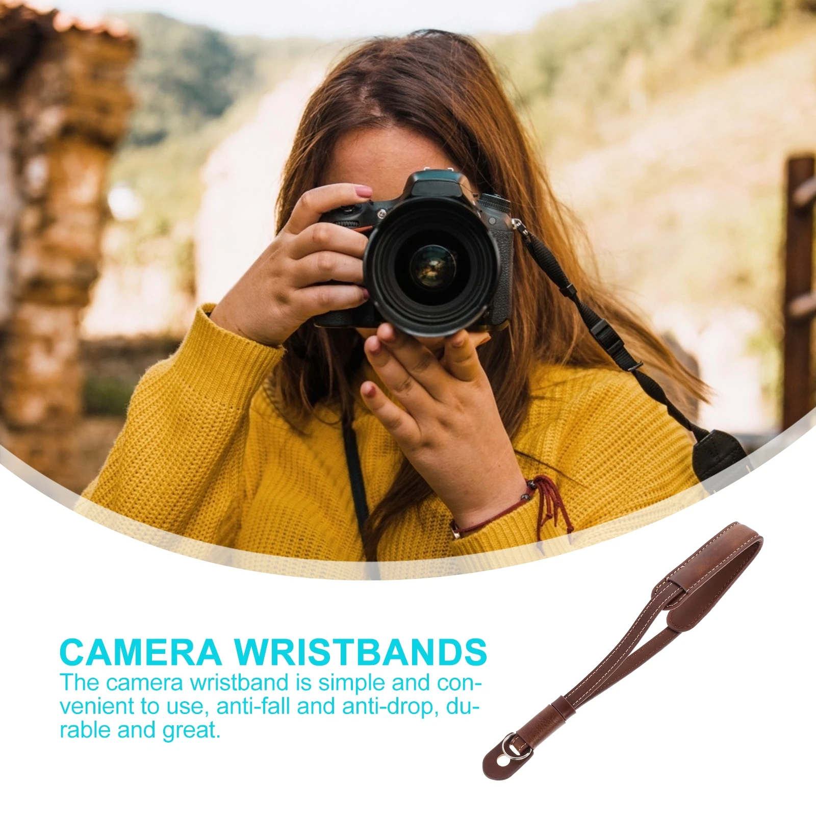 

2pcs Camera Wrist Strap PU Adjustable for Mirrorless Wristband Rope Durable Comfortable Safety Band