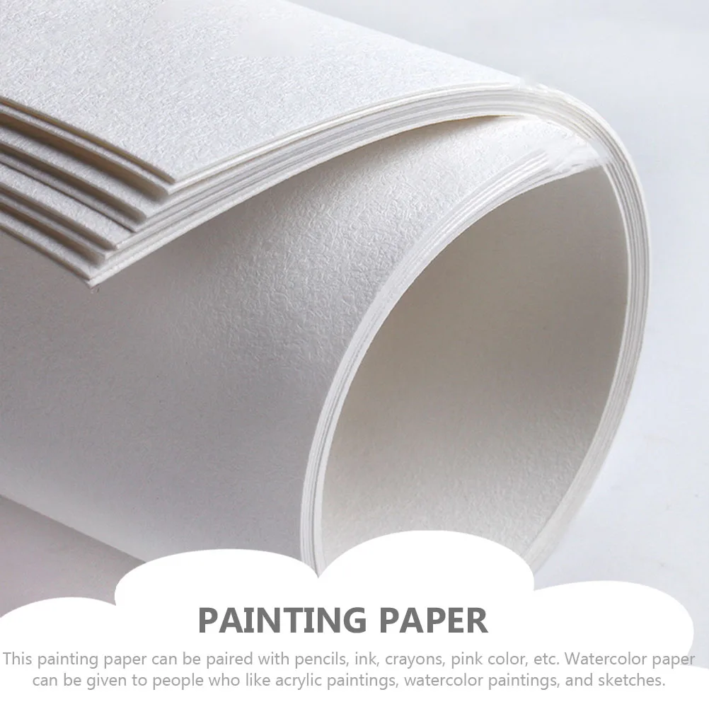 20 Sheets Watercolor Paper Sketchbook Drawing Painting for Rough Grain Oil Small