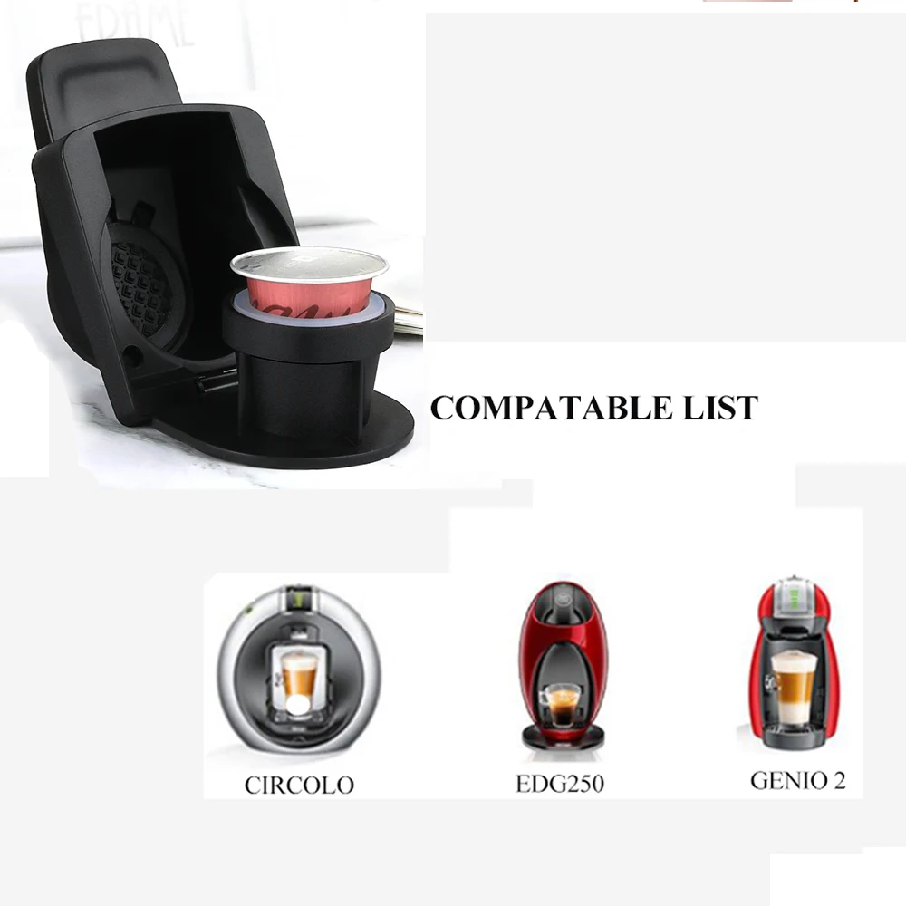 icafilas 3 Adapter For Dolce Gusto Maker With Original Nespresso Capsule Pods Transform Holder Piccolo & MINI ME