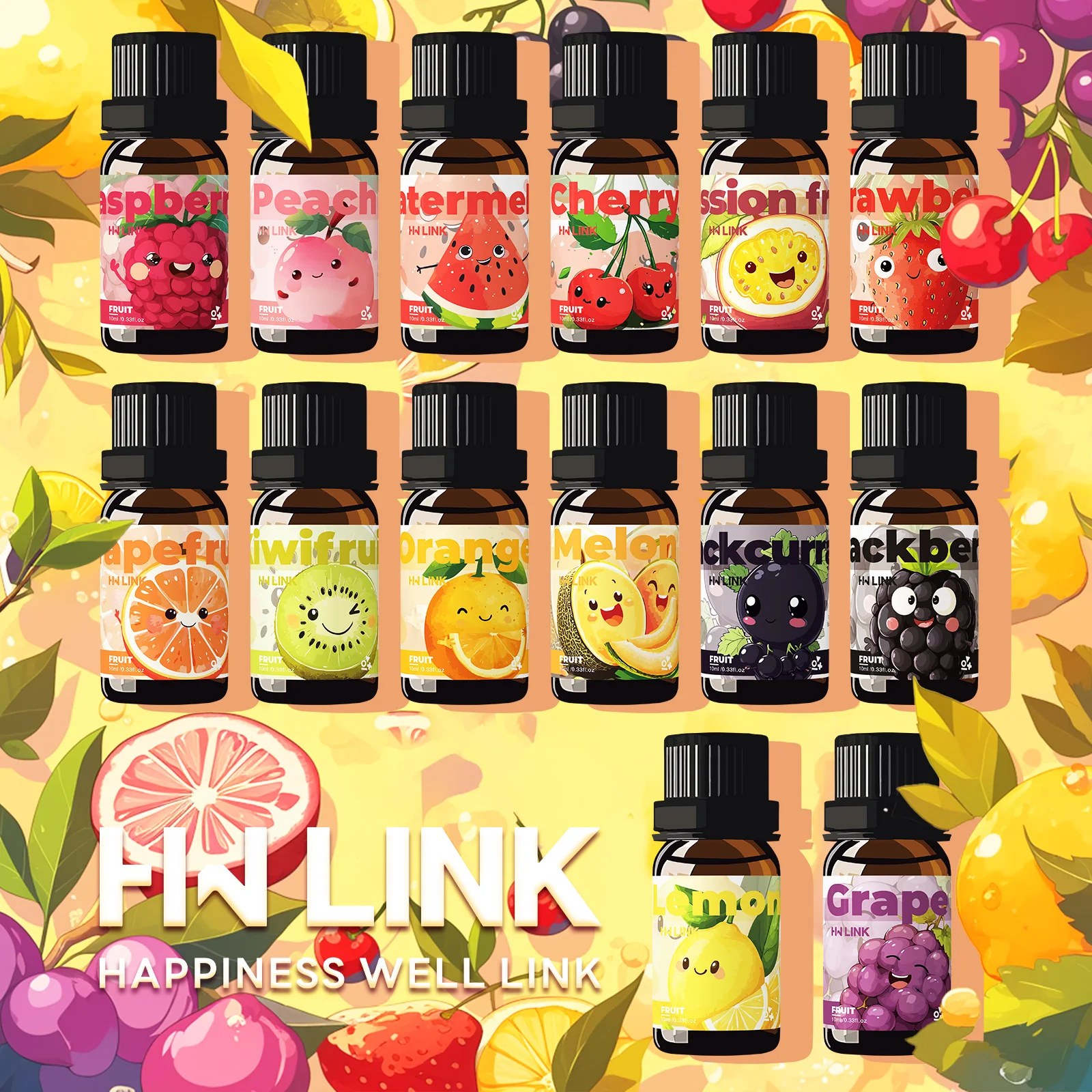 10ml Fruits Fragrance Oils For Candles Making, Humidifier, Diffusers, Home Care with a Long-Lasting Fruity Scent