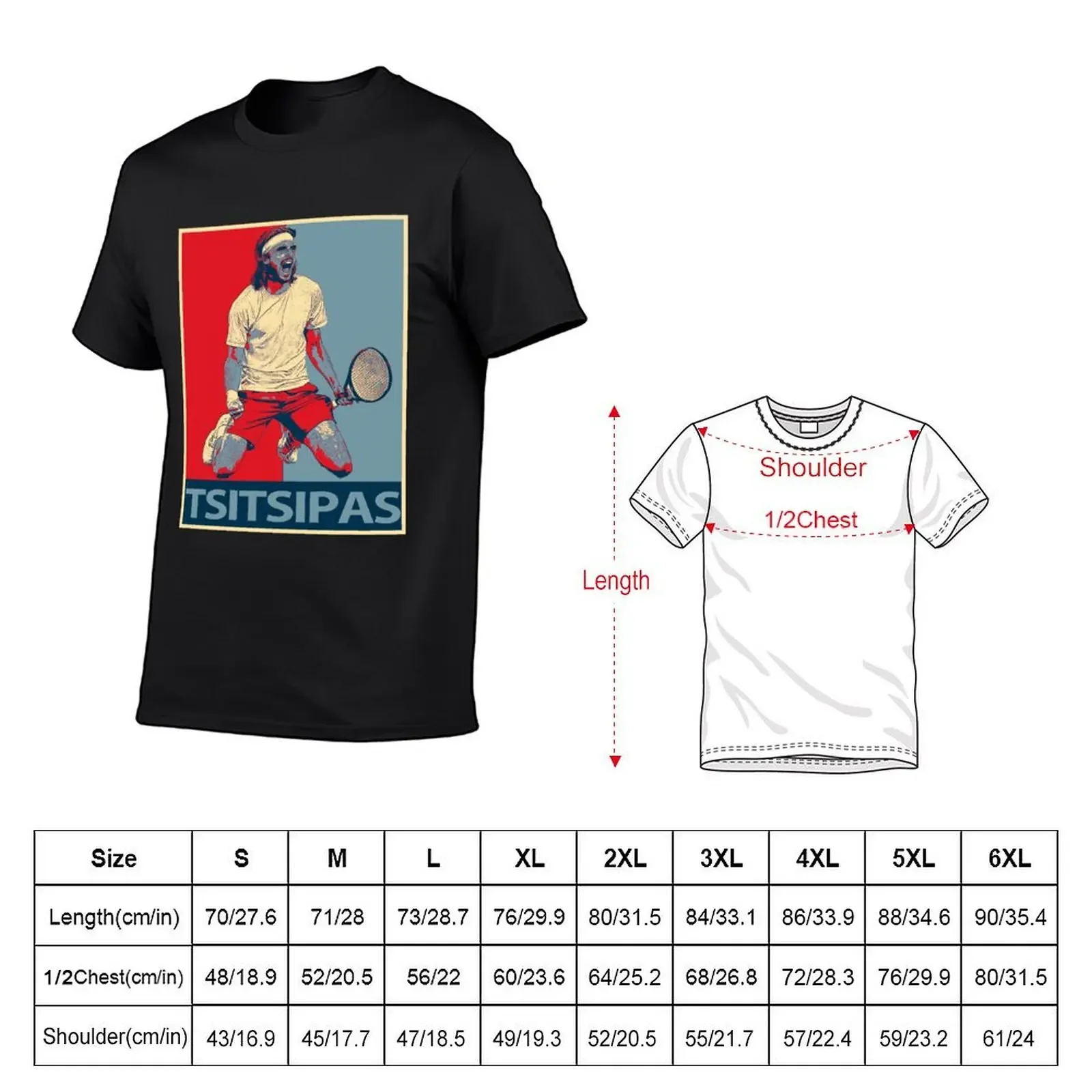 Tsitsipas T-Shirt plus size clothes oversized graphic tee baggy shirts cotton graphic tees men clothings