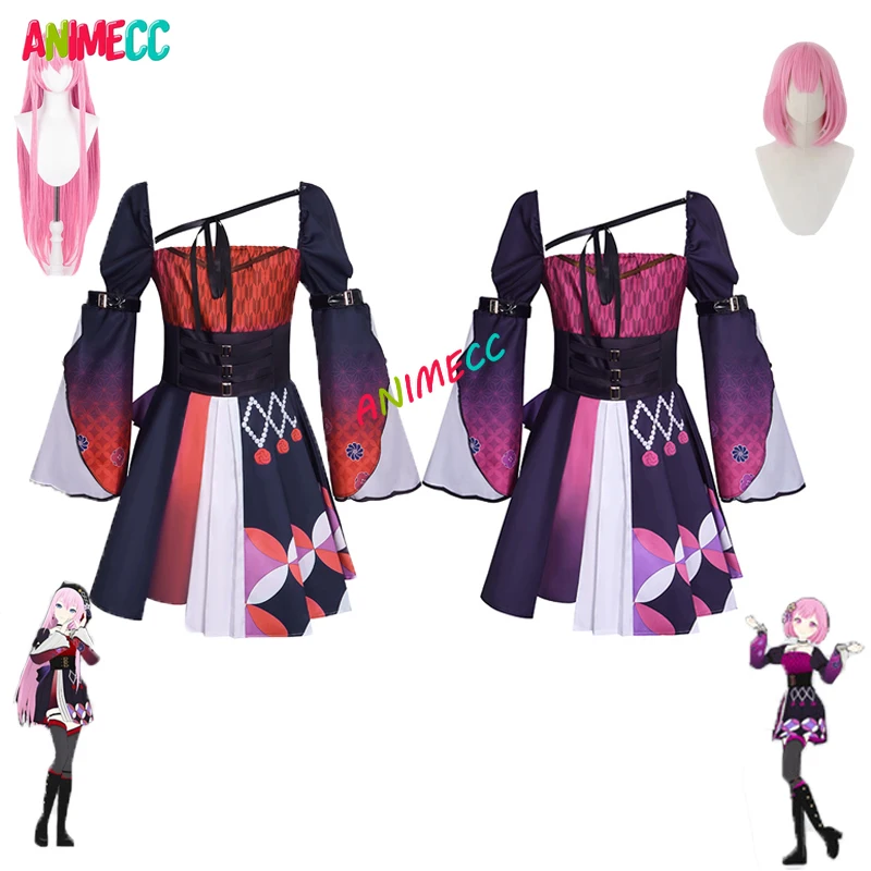 

ANIMECC в наличии Ootori Emu Luka косплей костюм парик аниме игровой проект Sekai красочное сценическое платье наряды на Хэллоуин для женщин