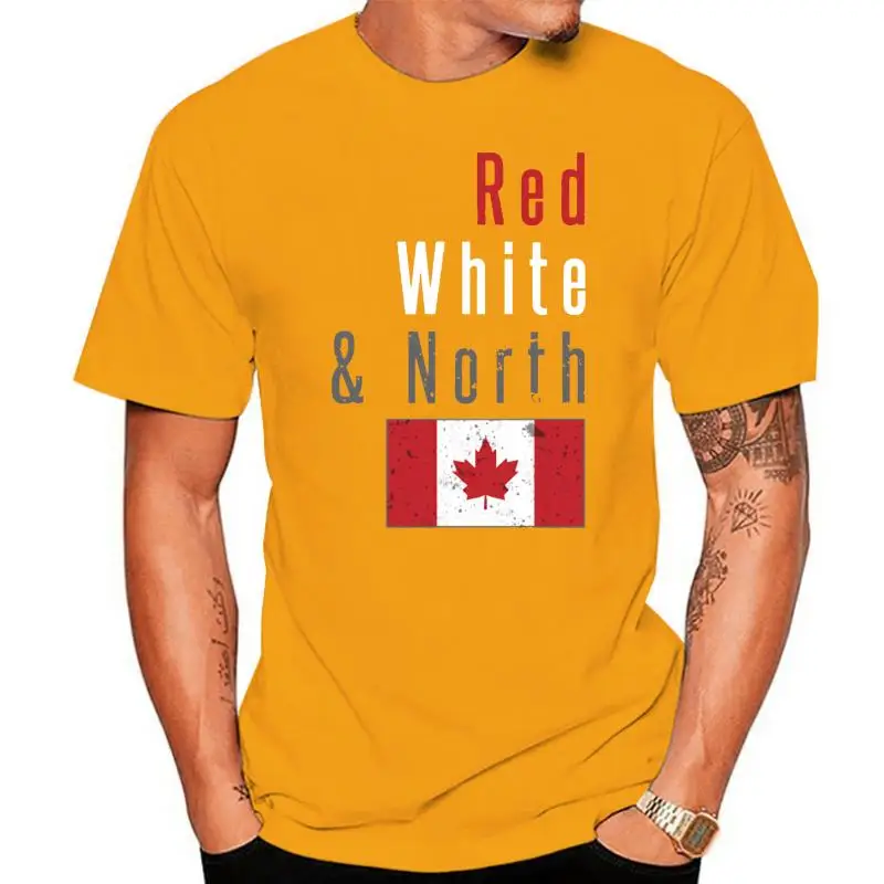 Men's Red White & North Canada CAD Canadian Flag Love t shirt Design tee shirt Euro Size S-3xl Pattern Famous shirt