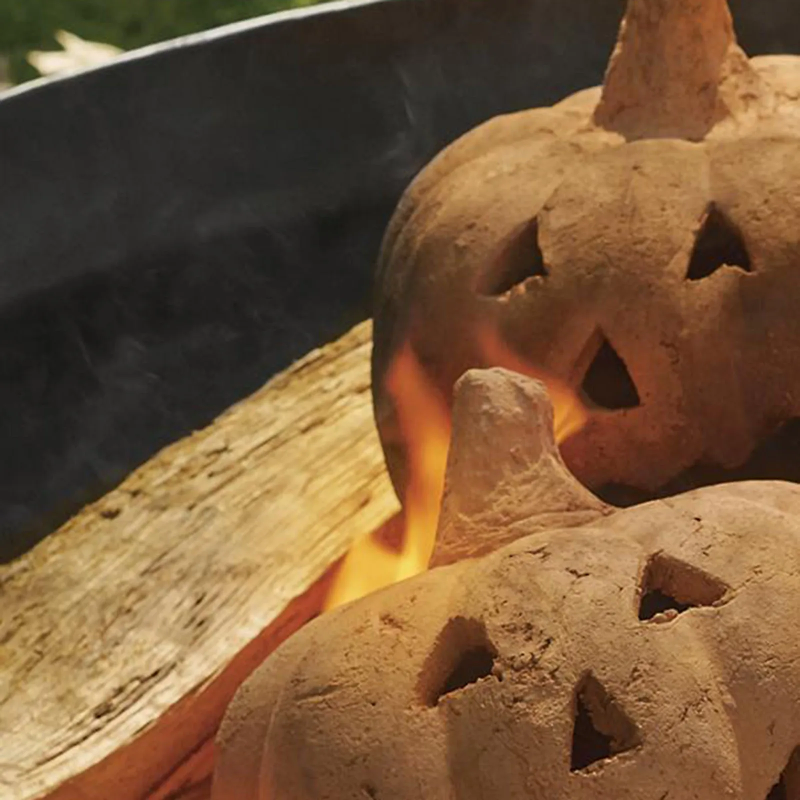 1/2/5 Uds. Decoración de calabaza para hoguera de Halloween, esqueleto reutilizable, llama, resina ignífuga utilizada para chimenea de fogata, calabaza simulada