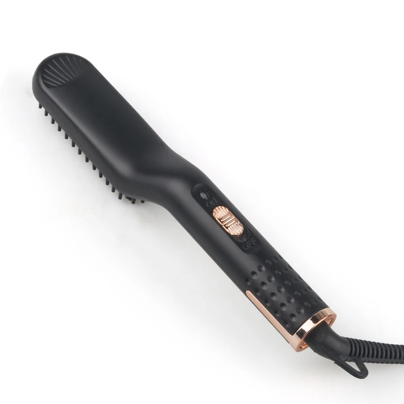 Portable 2-In-1 Electric Hair Comb Brush Straightener Fast Heating Styling Quick Styler Beard Comb Electric Comb For Hair