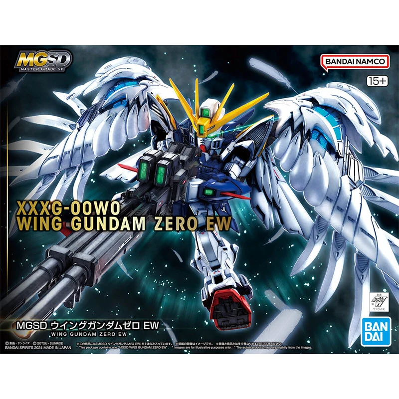 Original Genuine Bandai Anime XXXG-00W0 WING GUNDAM ZERO EW MGSD Assembly Model Toys Action Figure Gifts Collectible  Kids Boys