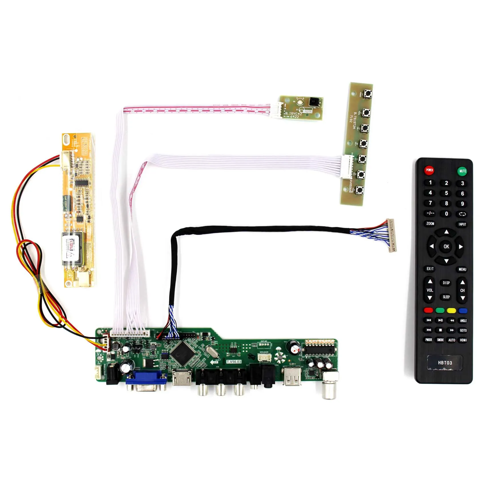 

HDM I VGA AV USB RF LCD Board For 14.1" LTN141XD-L01 15" N150X1-L02 1024x768 LCD