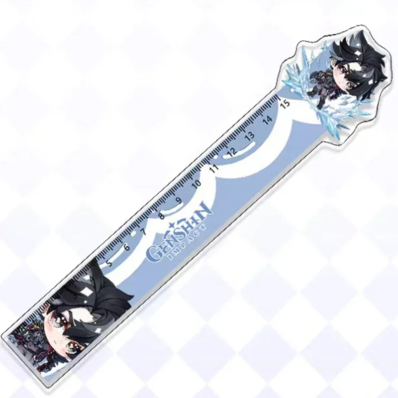 New 16 styles Focalors Furina Wriothesley Neuvillette Charlotte Nahida acrylic Ruler Multifunction Bookmark Gift