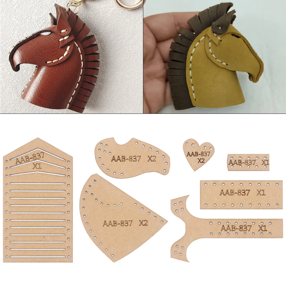 DIY Horse Head Pendant Paper Stencils, Kraft Paper Template, DIY Leather Crafts Creative Horsehead Hanging Ornaments