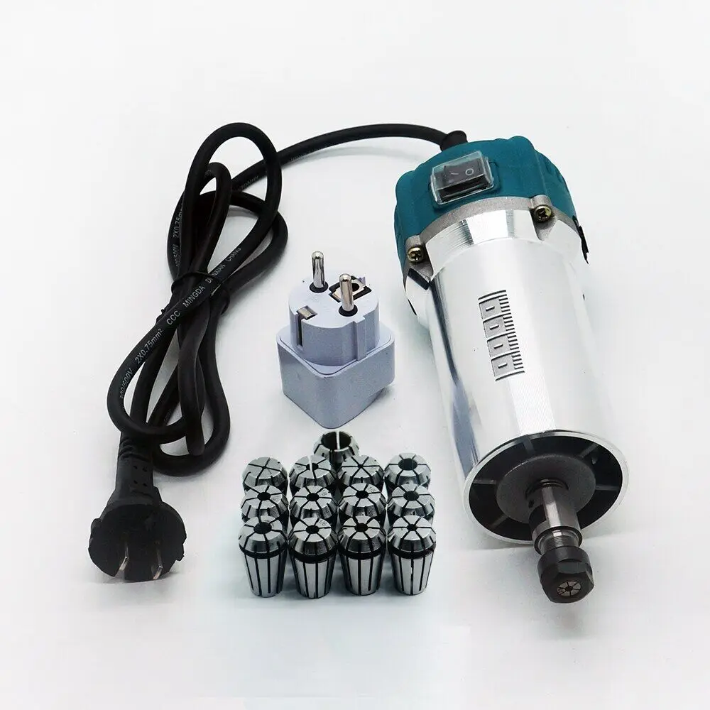 Roteador de Madeira Cnc Refrigerado a ar 1500w Eixo Motor Diâmetro 64 mm Er11 Pinça Mandril para Escultura em Alumínio Fresadora Gravador Máquina