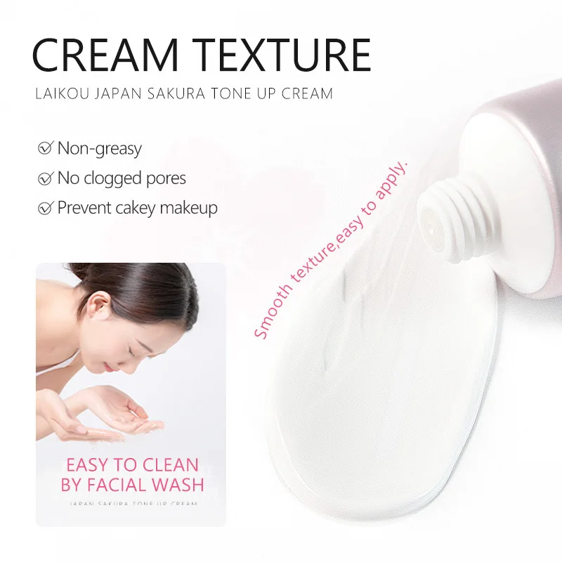 Crema correctora BB para mujer, Base de maquillaje, control de aceite, Cosméticos hidratantes de larga duración, impermeable, a prueba de sudor, crema de tono Sakura