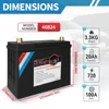 차량용 LiFePo4 배터리, 12V 리튬 자동차 배터리, 720CCA, 100A BMS 교체, SUV 버스 트럭 및 밴, 46B24L/R, 12V 20Ah 6