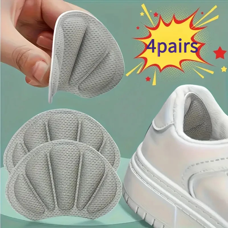 4Yes Heel pads，Self-adhesive anti-slip protective pad，Improve shoe comfort，Prevents chafing and slipping of shoes