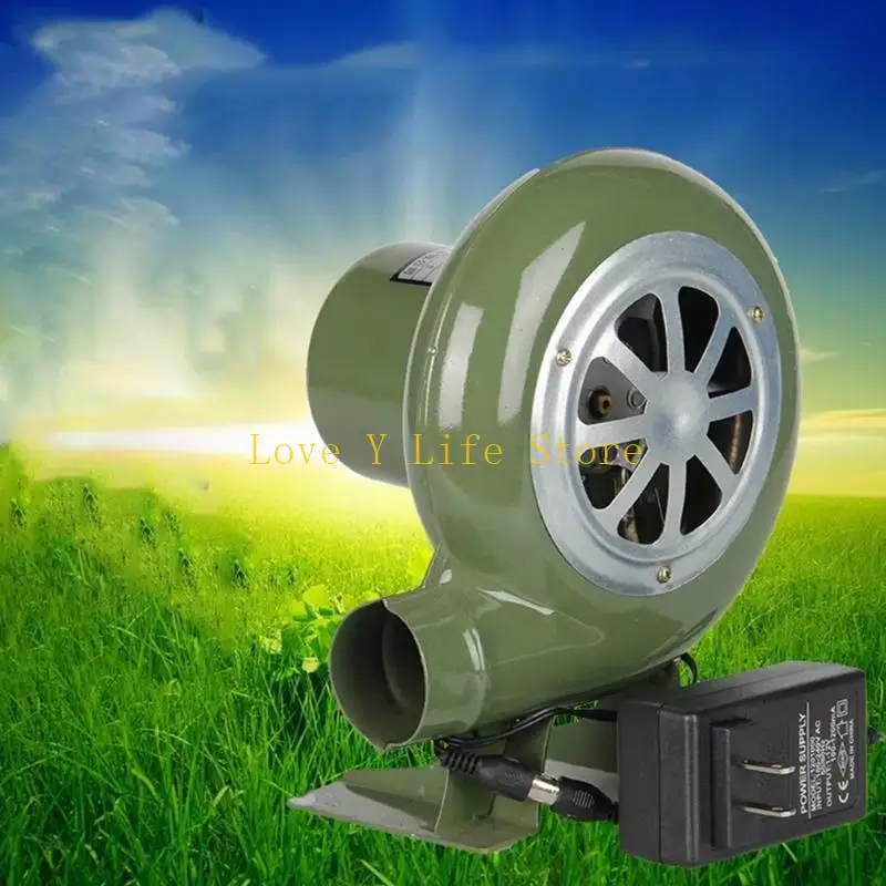 L74C 12V 30W/60W/100W BBQ منفاخ قابلة للتعديل السرعة المحمولة مشتركة مدخنة الفحم المحمولة
