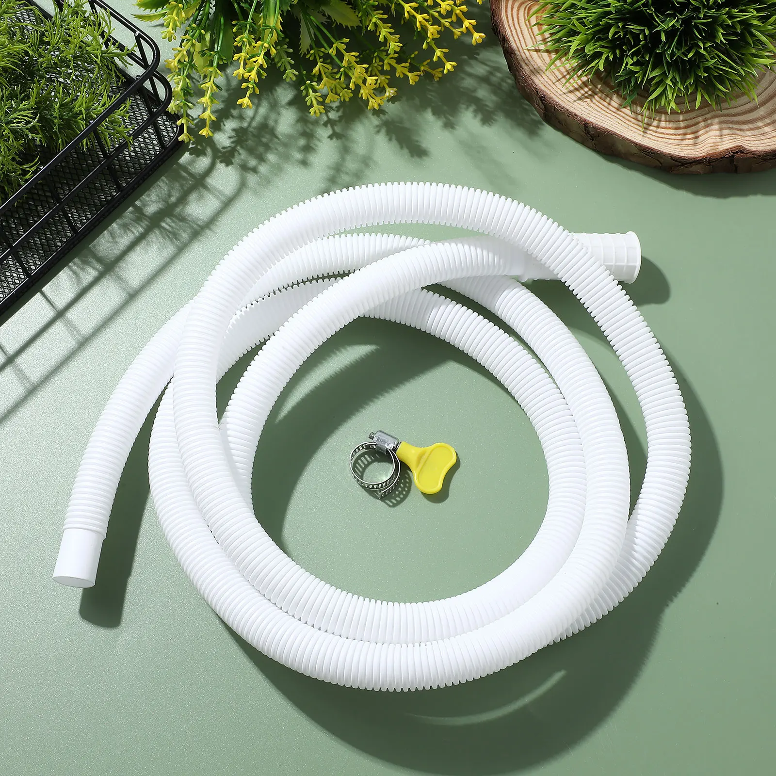 

Universal 18mm Water Hose for Air Conditioner Drain Pipe Extension Washing Machine Inlet Tube Stainless Steel Clamp Durable