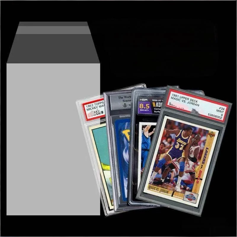 100-500pcs Rating Card Protective Film Sleeves Collector Protector Sleeve Trading Fit For Baseball Football Player Sports Game