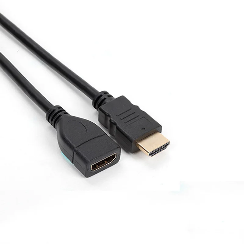 1/2/3M HDMI kompatybilny wtyk męski do HDMI kobiet ochrony Extender przedłużacz kabla zasilającego do DVD telewizji graczy set-top boxe