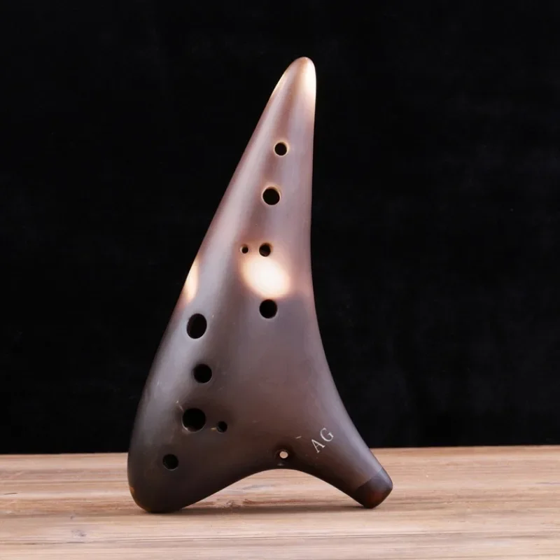 Ceramic Ocarina Profession Hand-made Twelve Holes Alto Ocarina AG Tone Beginner Teaching Sound Therapy Musical Orff Instruments