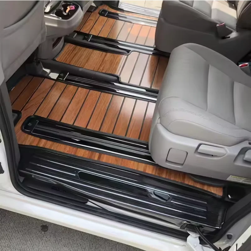 Car Moulding Accessories For Toyota Sienna 2021 2022 2023 Stainless Steel Rear Seat Track Path Slide Rail Frame Cover Trims