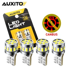 AUXITO 4/2Pcs Canbus T10 W5W LED Car Interior Light Bulbs 5W5 194 168 LED Reading Dome Lamp Marker Wedge License Plate Light 12V