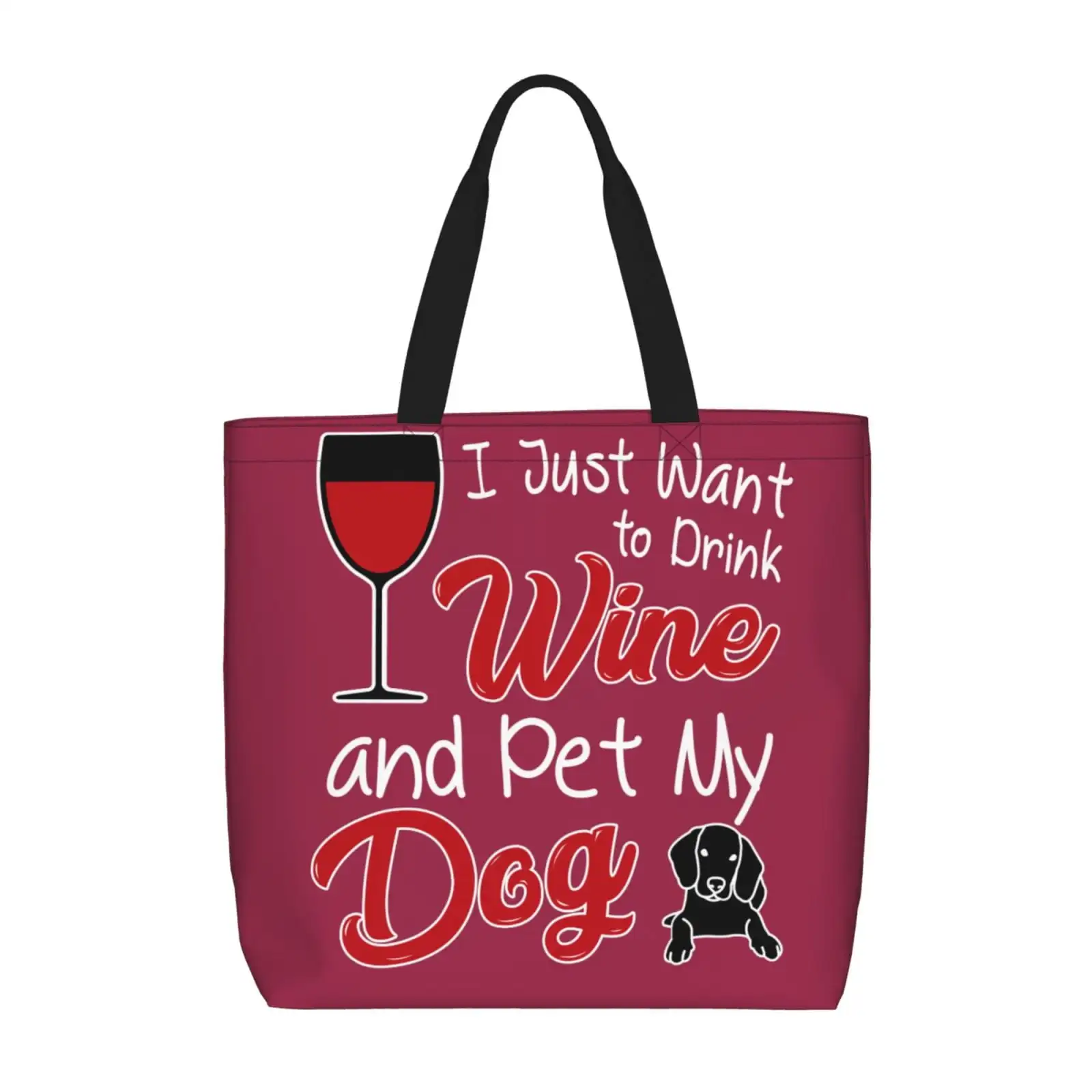 

Сумка-тоут Honeii с забавным винным принтом, многоразовая сумка для покупок продуктов, сумки на плечо с внутренним карманом