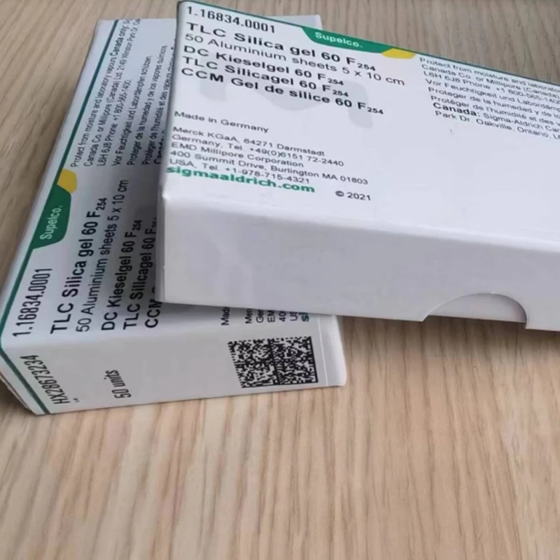 

Лабораторные алюминиевые пластины для TLC/HPTLC, пластины для тонкослойной хроматографии с силикагелем, пластины для хроматографии с силикагелем на алюминиевой фольге
