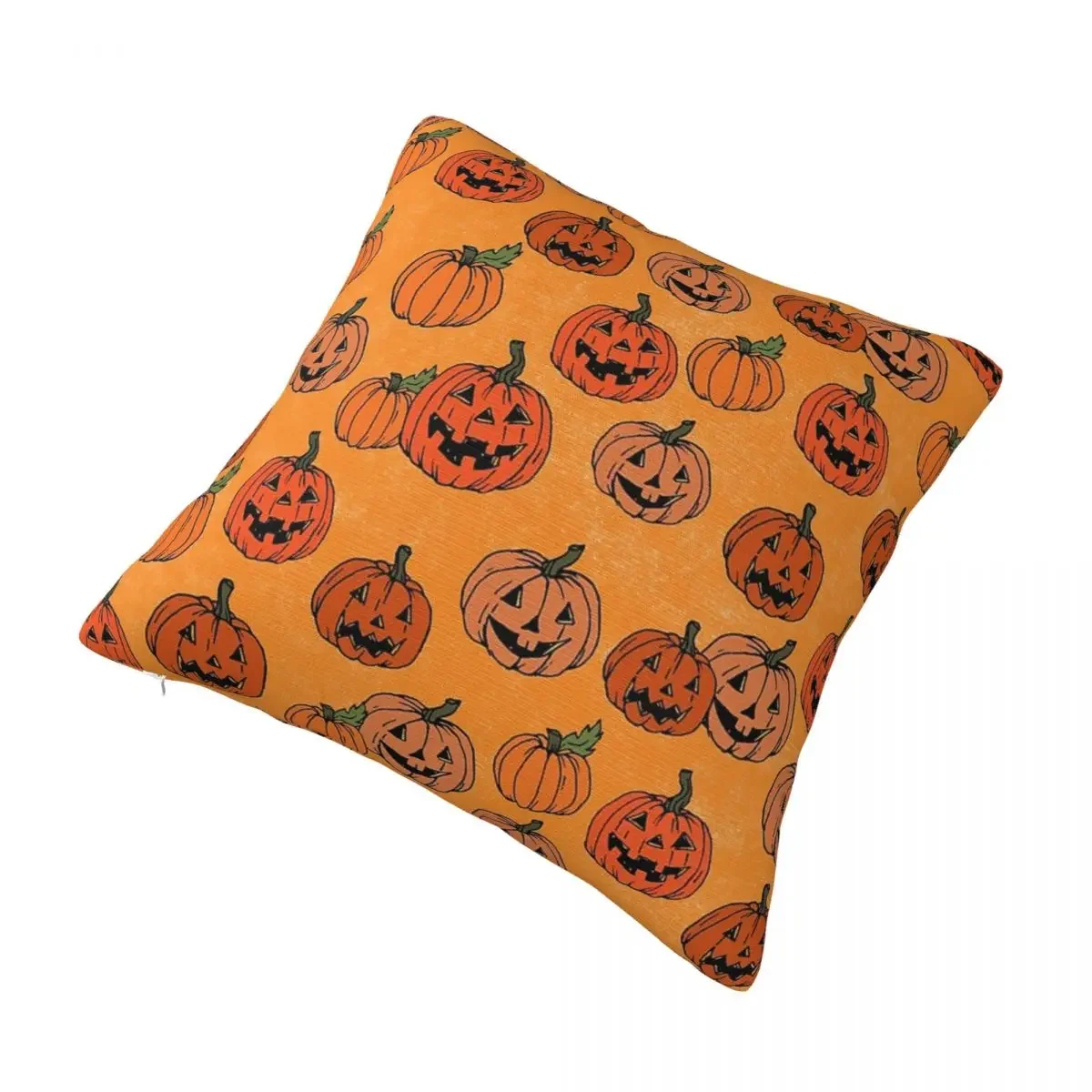 The Pumpkin Patch Halloween Or Thanksgiving Square Pillowcase Polyester Cushion Zip Decorative Comfort Throw Pillow For Home