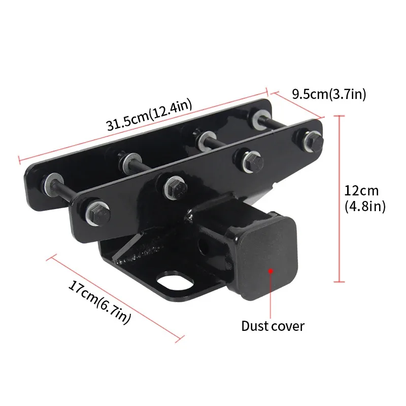 Modification of 2-inch square Mouth Base for  JK/JL 4x4 off Road Accessories Convenient to Use Trailer Hook Device