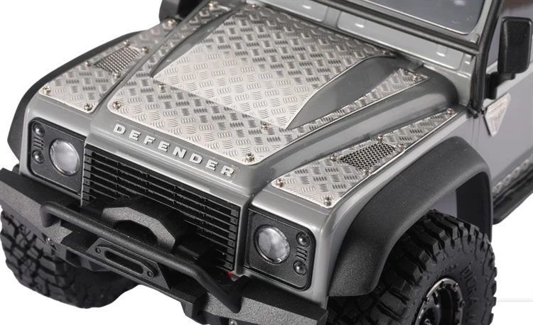 Kap Mesin Logam Pelat Anti Selip Kap Mesin Baja Tahan Karat Stiker Lembaran Logam Dekoratif untuk Trax Trx-4m 1/18 Defender