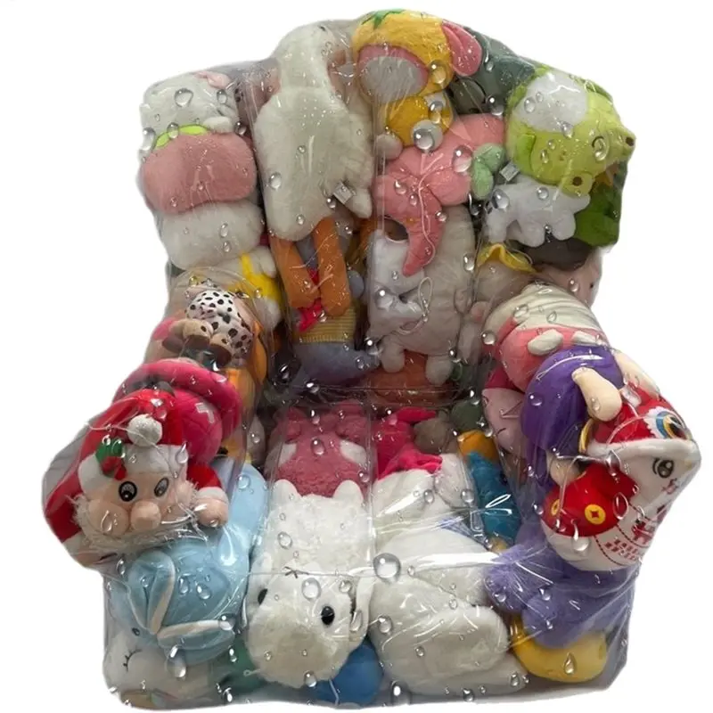 AT21-Floor Dorm Room For Stuffed Animals Storage Bag Clear Organizer With Zipper For Storing M