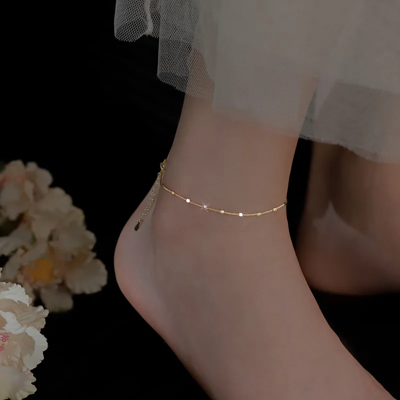 Anklet female cold wind niche design sense partition foot chain