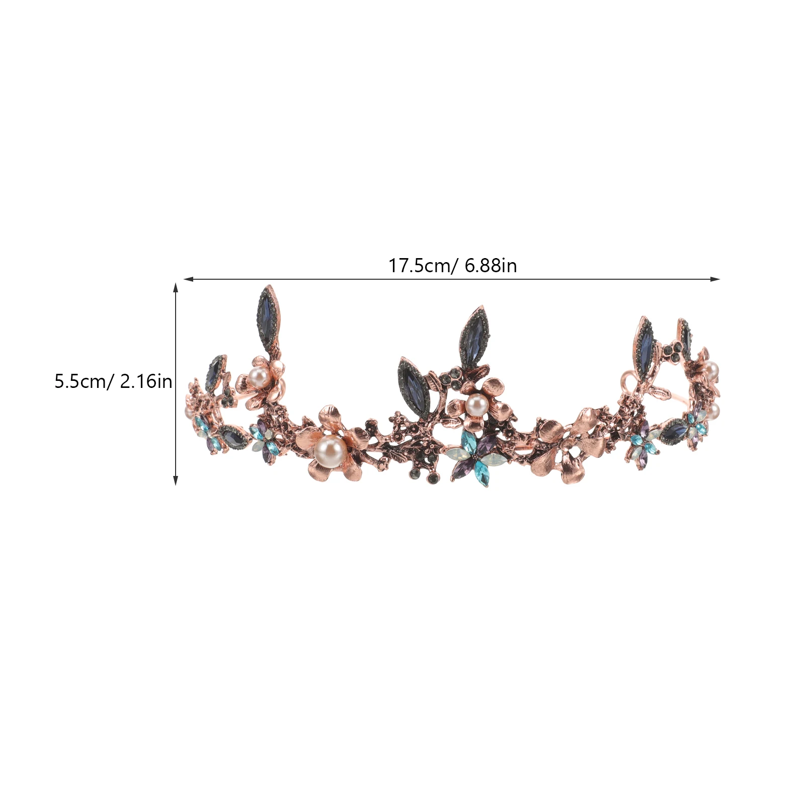 

Rhinestone Crown Accessories Elegant Baroque Tiara Wedding Bridal Headpiece Hair Hoop Jewelry Glittering Noble Charm
