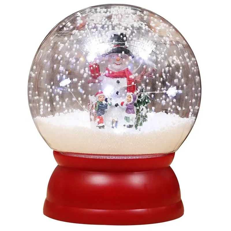 Christmas decoration music Santa snow ball globe snow globe box with music for Christmas