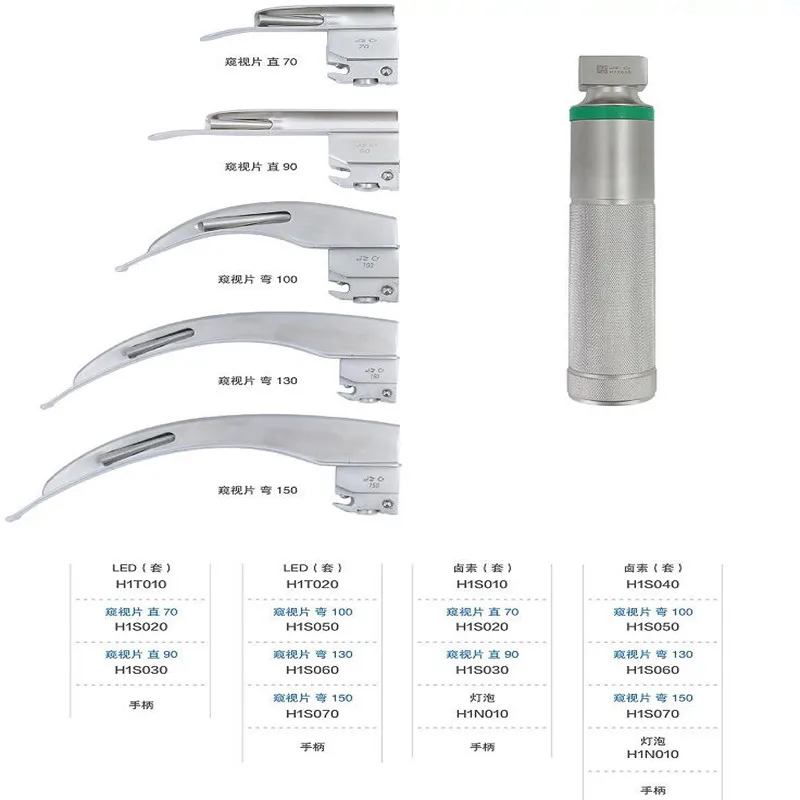 JZ medical optical fiber anesthesia Pediatric Preemie Infant Child children adult  laryngoscope endotracheal intubation rescue