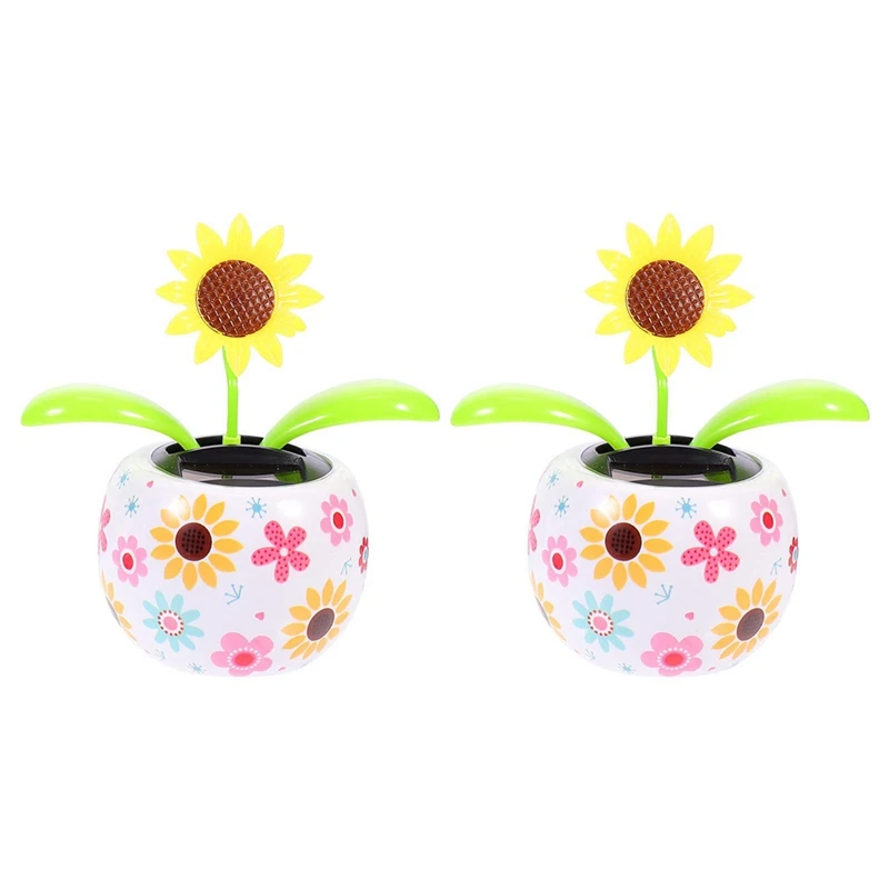 Sunflower Solar Dancing Flower Solar Toys Solar Powered Swinging Animated Dancer Toy Office Desk Car Decoration For Car Durable