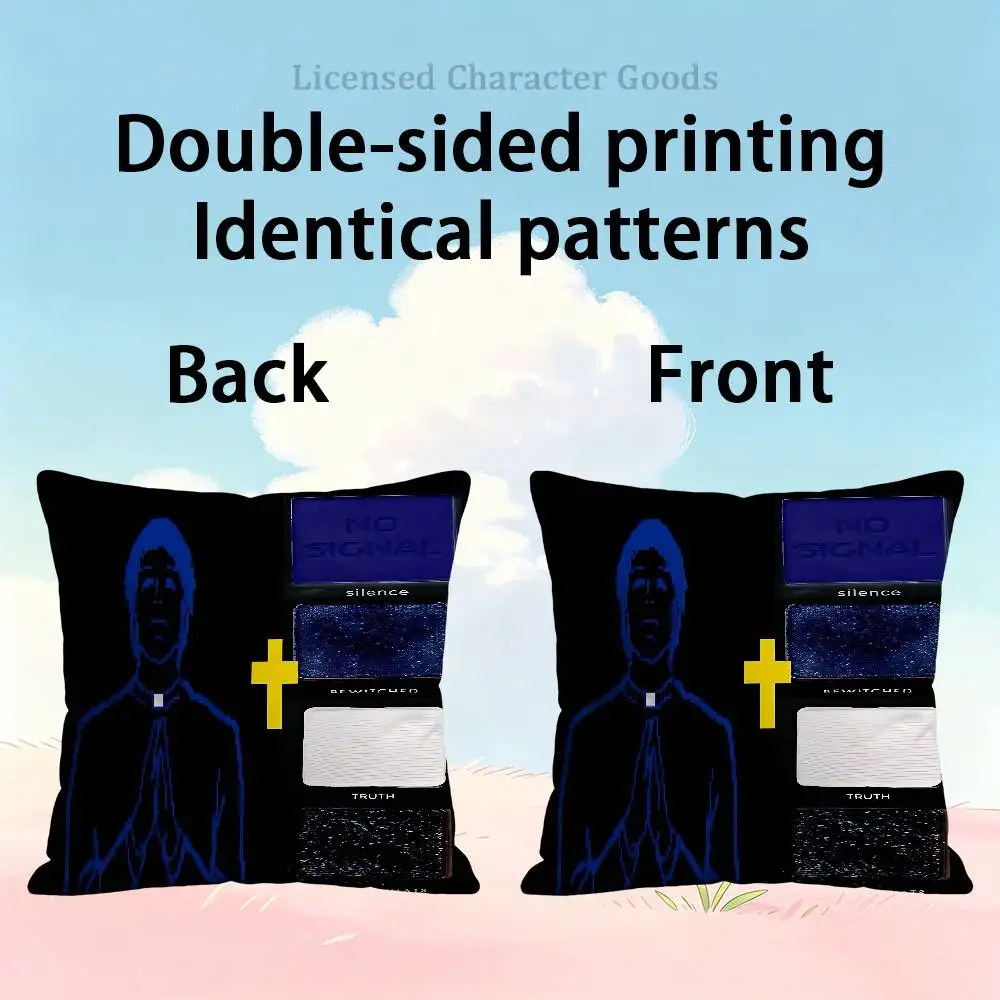 J-John W-Ward F-FAITH Print Cushion Cover Aesthetic Bedroom Decor 30x30 65x65 40x40 45x45 50x50 cm
