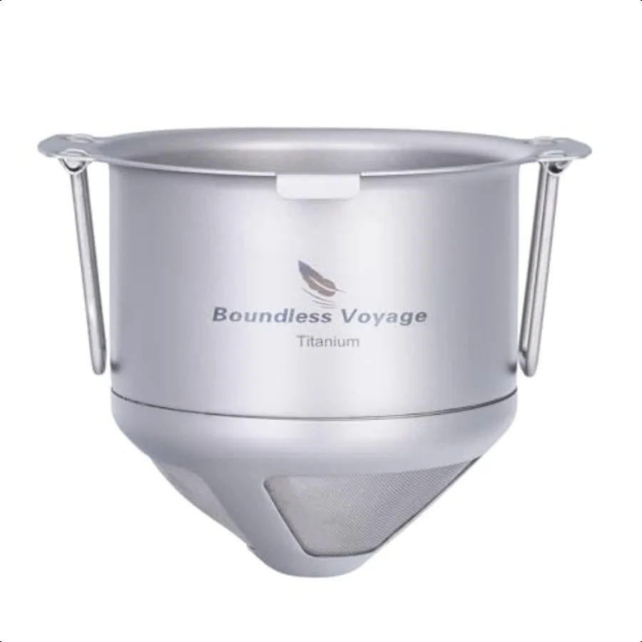 

Boundl Voyage Titanium Coffee Drip Filter Reusable Pour Coffee Filters Ultralight Portable Folding Hanging Ear Mini Hand Brewed