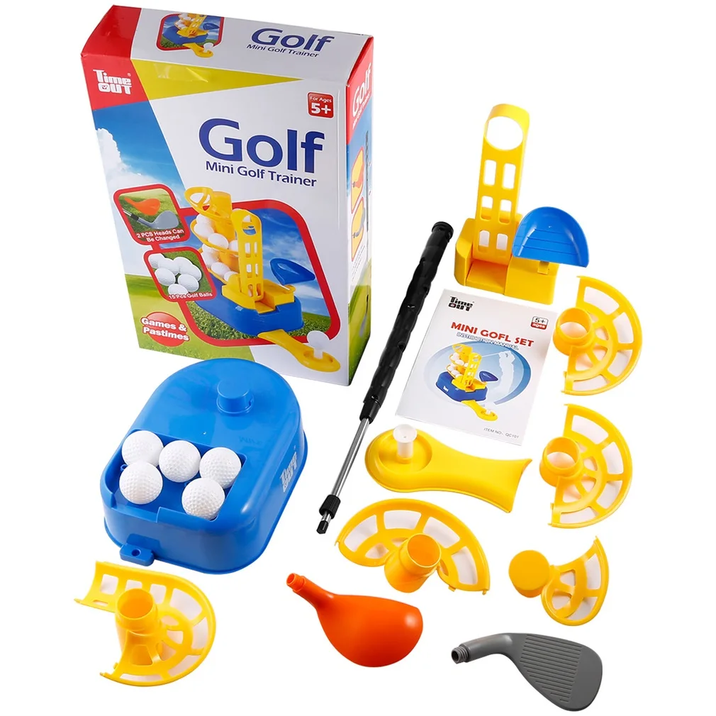 2021 New Indoor Golf Toy Ball Serve Children Golf Ball Machine Golf Toy With Rod Set Golf Automatic Serving Machine